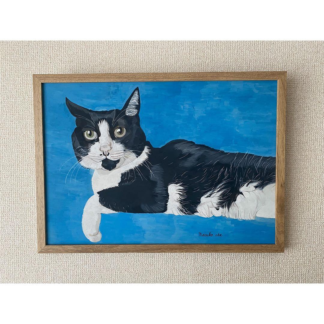 《送料無料》原画「ウメ8」猫イラスト