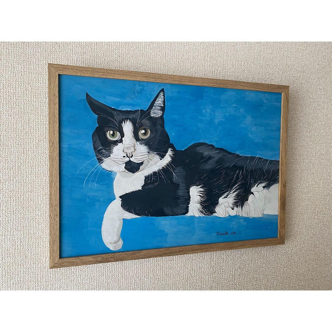 《送料無料》原画「ウメ8」猫イラスト