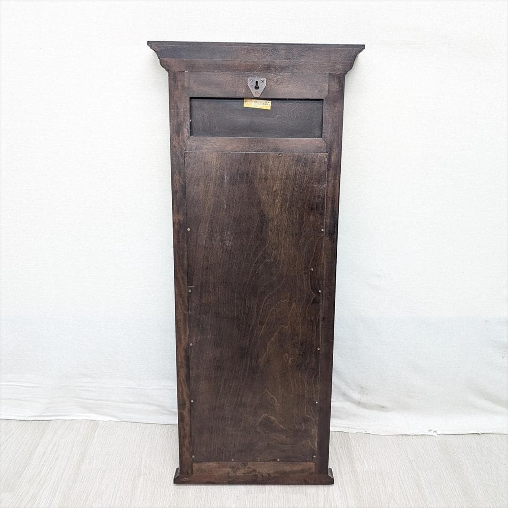 美品　松本民芸家具　天然木　ウォールミラー　壁掛け　鏡　ミラー　面取り　民藝