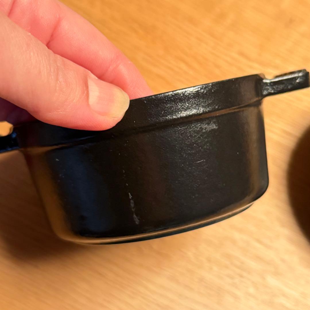 ［未使用］ストウブ STAUB ピコ ココット ラウンド10㎝　黒