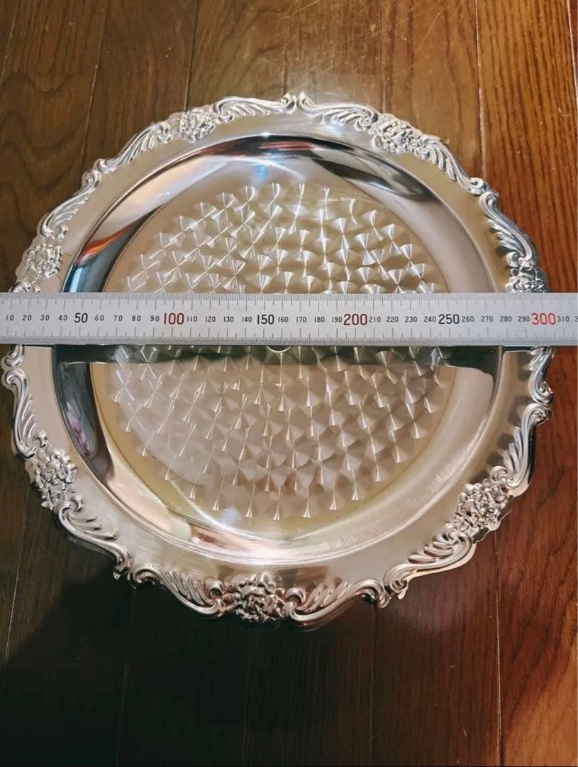 昭和レトロ　最高級　 18-8 ステンレススチールケーキスタンド