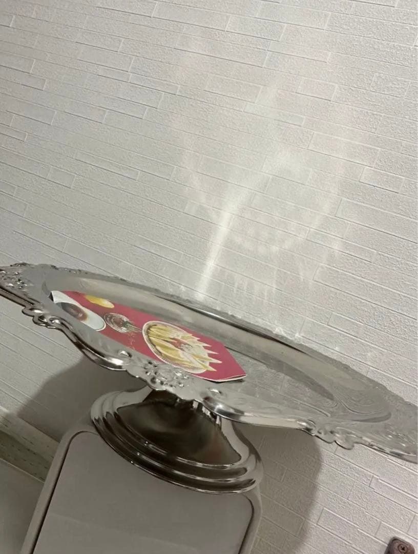 昭和レトロ　最高級　 18-8 ステンレススチールケーキスタンド