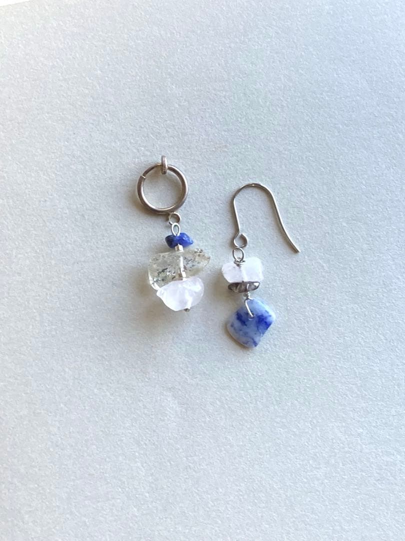 no.0061 ラフなガーデンクォーツとデュモルチェライト　一点物