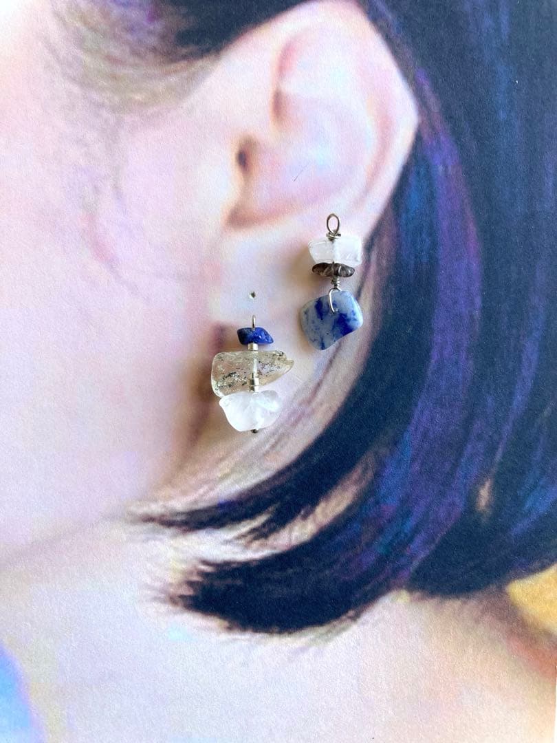 no.0061 ラフなガーデンクォーツとデュモルチェライト　一点物