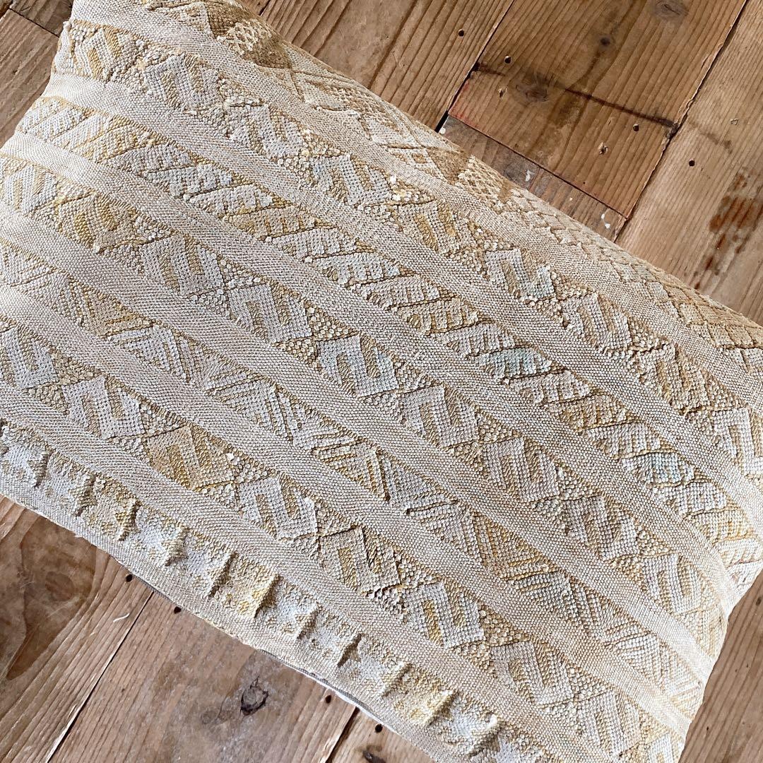 モロッコ製 ティフレット キリム クッションカバー 約60×39〜40cm