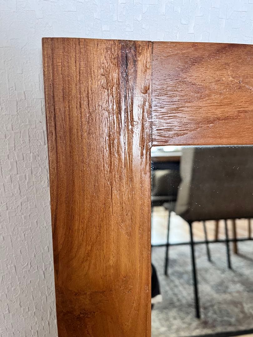 【adepeche/アデペシュ】オールドチークミラー　S