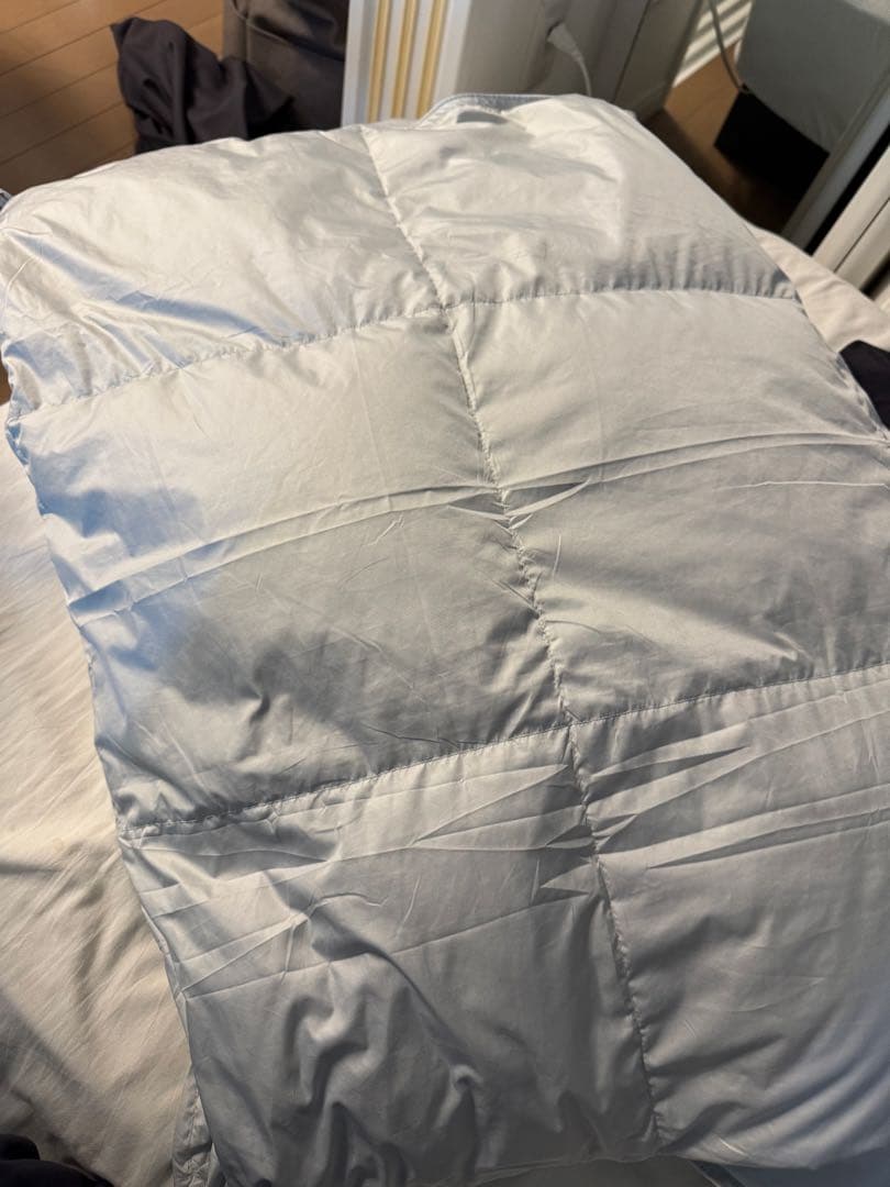 2枚セット　薄がけ羽毛布団　シングルサイズ 丸洗いOK 状態良好　ダウン