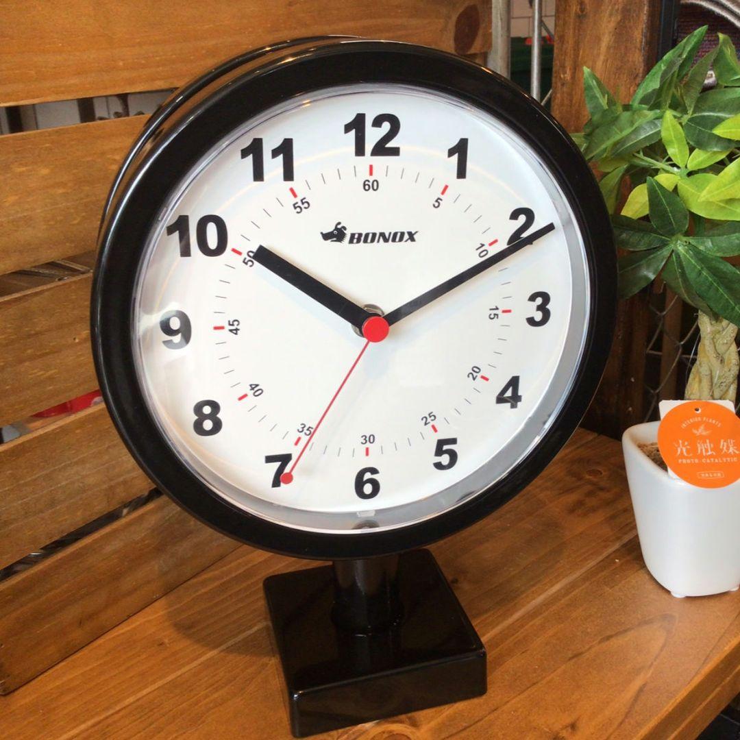 新品 両面時計 ダブルフェイスクロック ブラック ダルトン インテリア 小物