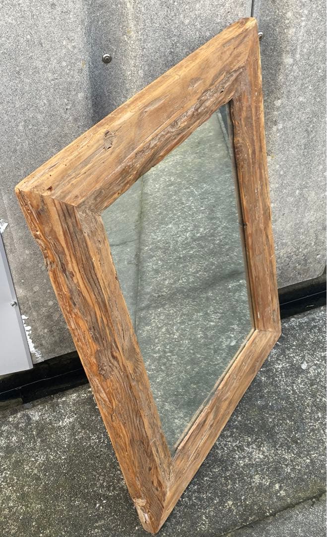 ビンテージ/古材/大型ミラー/ウォールミラー/壁掛けミラー/鏡/ミラー/店舗什器