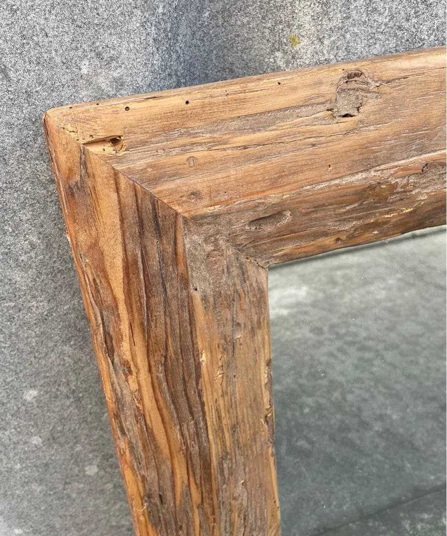 ビンテージ/古材/大型ミラー/ウォールミラー/壁掛けミラー/鏡/ミラー/店舗什器