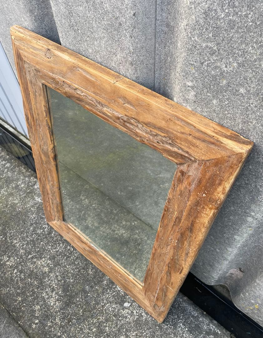 ビンテージ/古材/大型ミラー/ウォールミラー/壁掛けミラー/鏡/ミラー/店舗什器