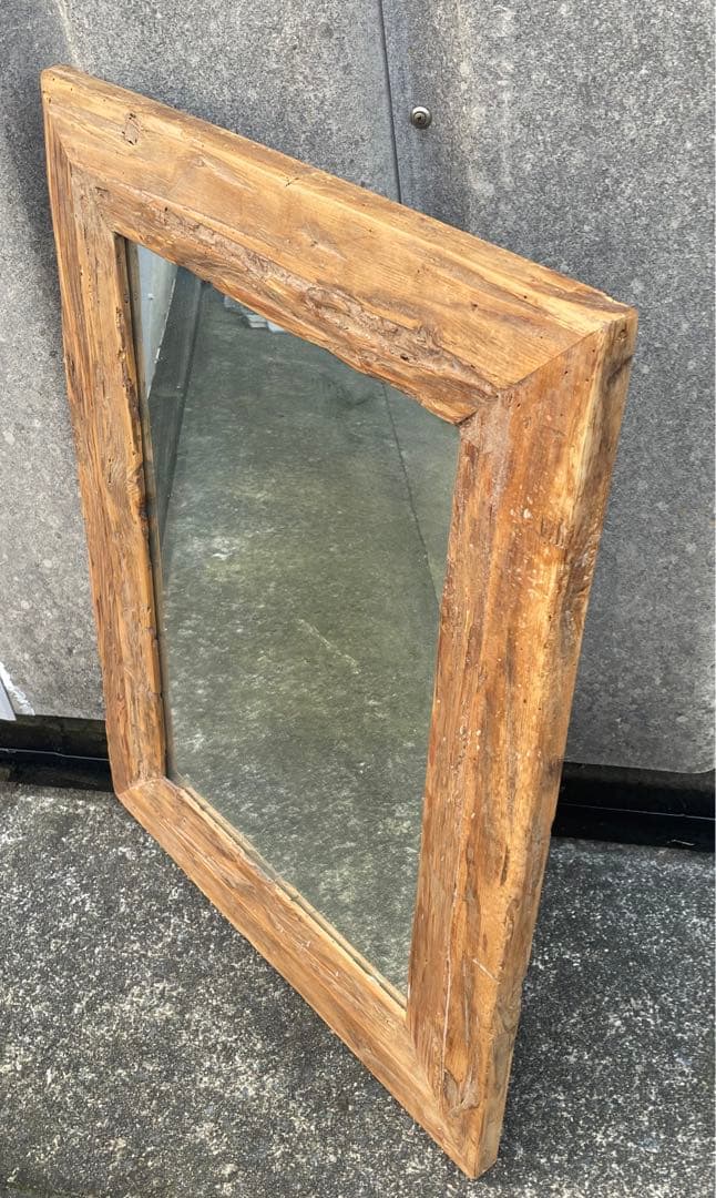 ビンテージ/古材/大型ミラー/ウォールミラー/壁掛けミラー/鏡/ミラー/店舗什器