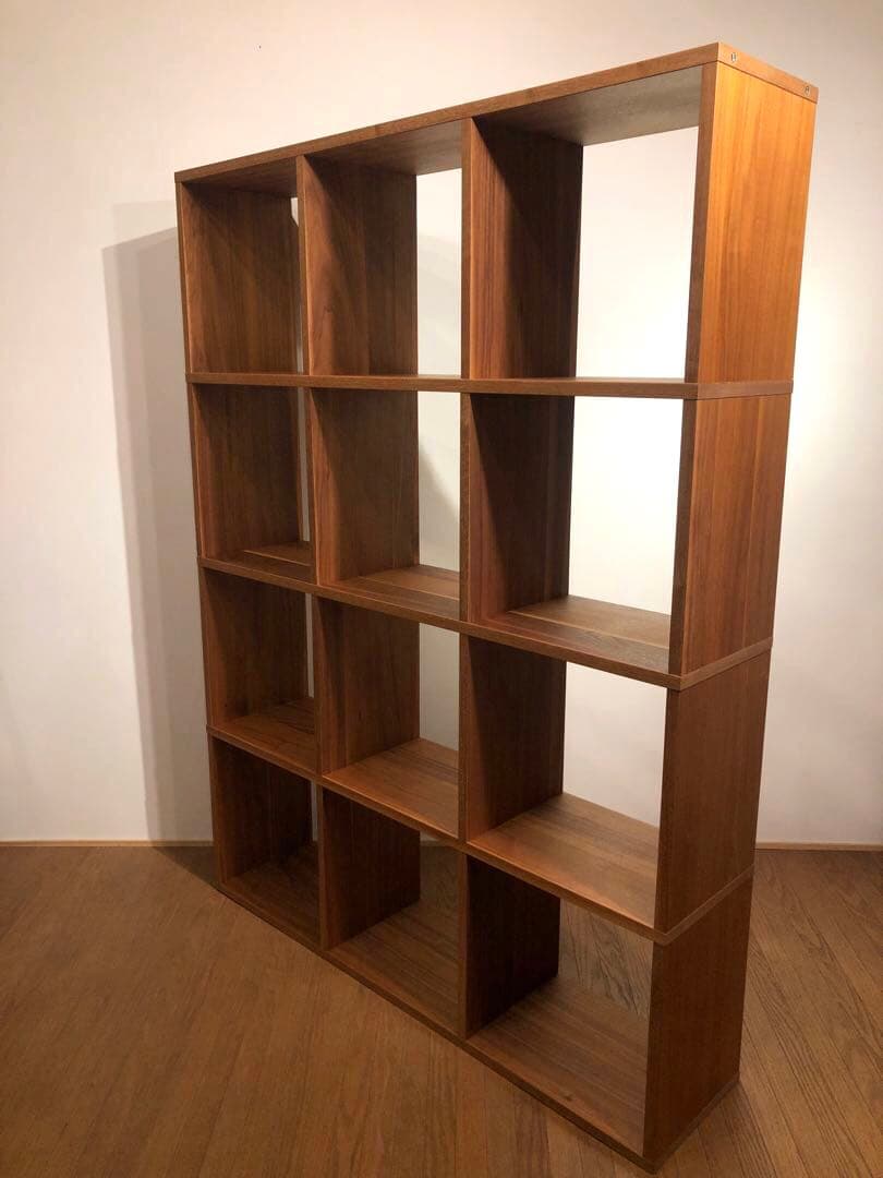 MUJI 無印良品 スタッキングシェルフ 4×3 ウォールナット仕様 ① 収納棚