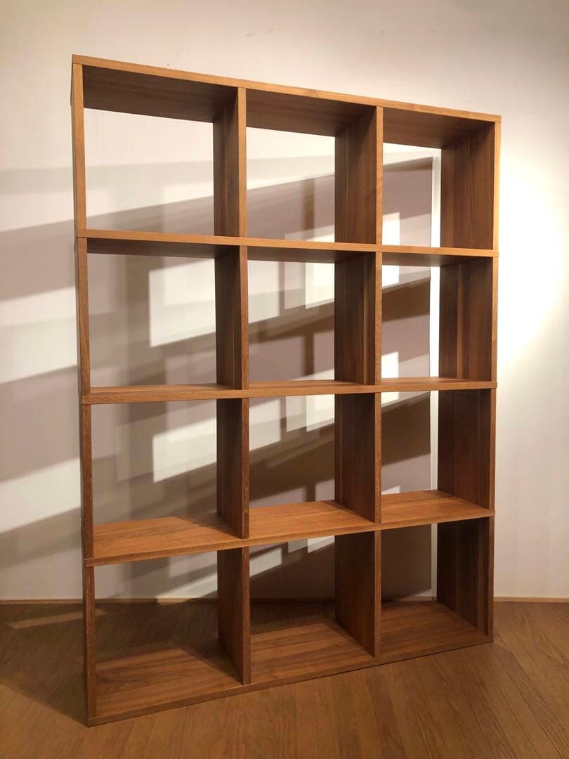 MUJI 無印良品 スタッキングシェルフ 4×3 ウォールナット仕様 ① 収納棚