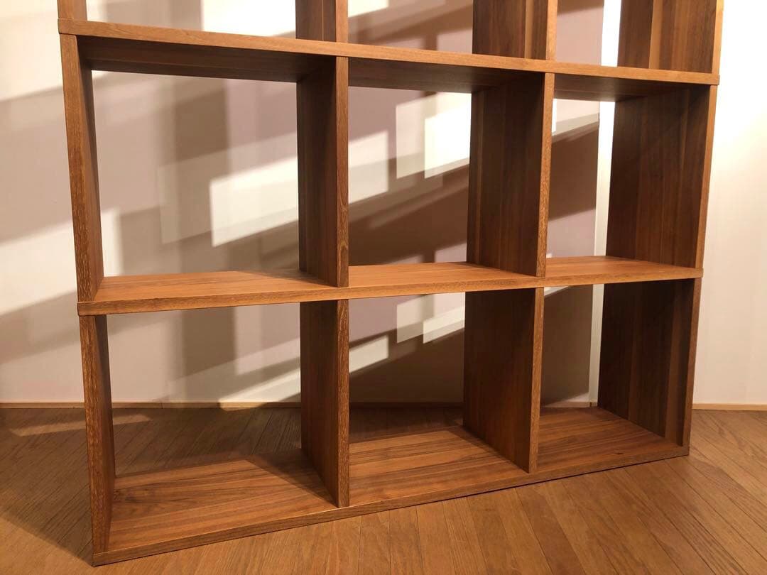 MUJI 無印良品 スタッキングシェルフ 4×3 ウォールナット仕様 ① 収納棚