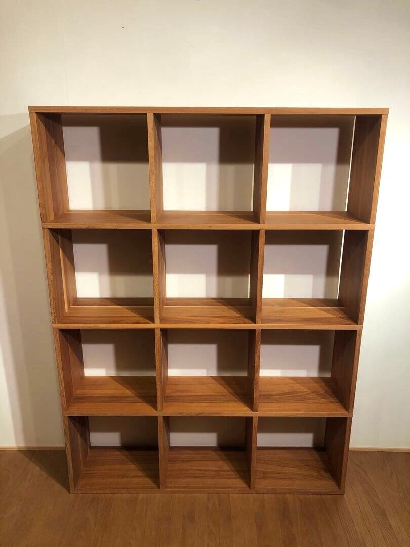 MUJI 無印良品 スタッキングシェルフ 4×3 ウォールナット仕様 ① 収納棚