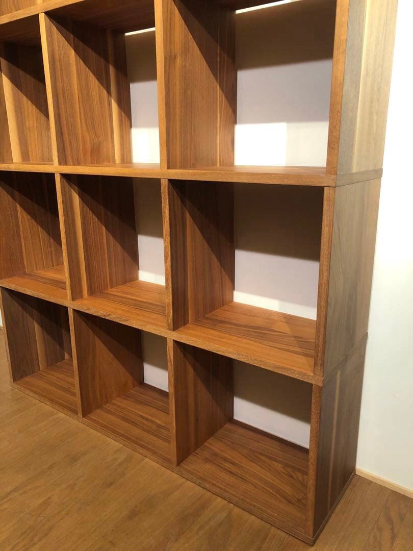 MUJI 無印良品 スタッキングシェルフ 4×3 ウォールナット仕様 ① 収納棚