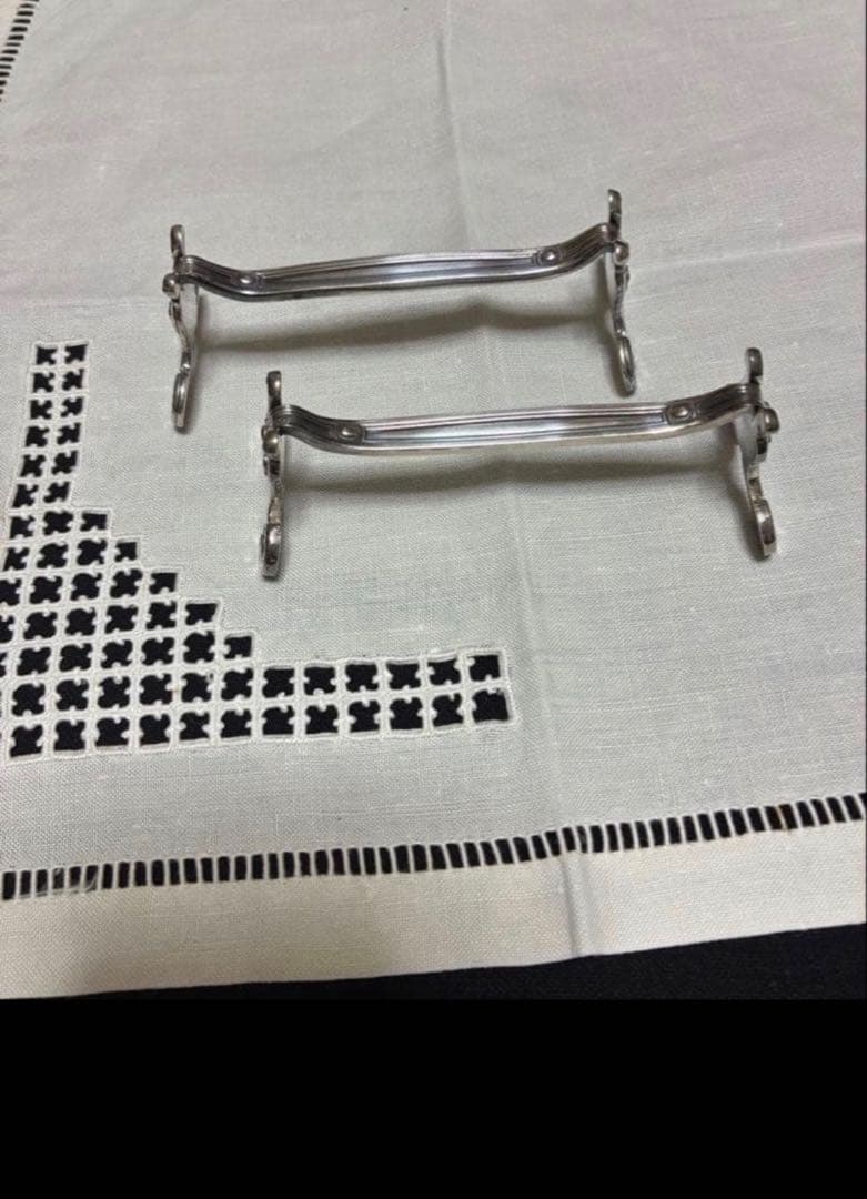 クリストフル　希少　コキーユのナイフレスト　アンティターニッシュの収納袋付き