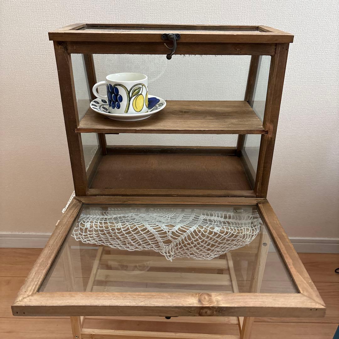 北欧　昭和レトロ　ヴィンテージ　木製ディスプレイケース