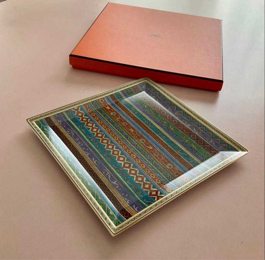 未使用品 エルメス シュヴァルドリアンスクエアプレート