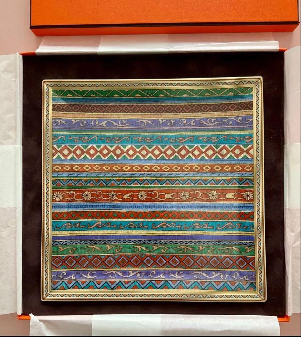 未使用品 エルメス シュヴァルドリアンスクエアプレート