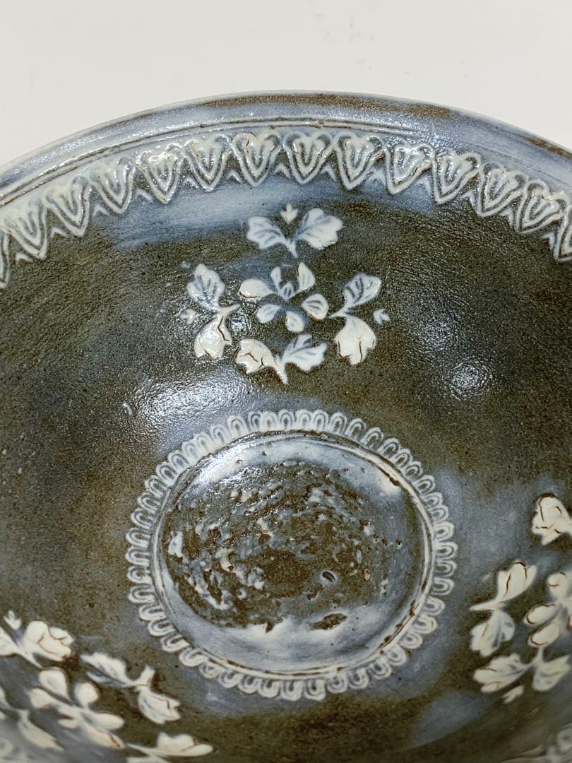 楠部彌一作 印花茶碗 表千家 裏千家 抹茶茶碗 茶道具