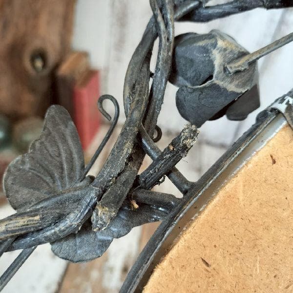 70-80sヴィンテージ アイアン アイビー フレーム ウォールミラー 壁掛け鏡