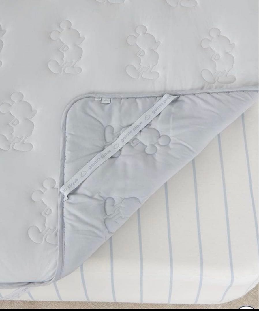 ジェラートピケ　Sleep　Mickey/接触冷感敷きパッド　セミダブル　シーツ