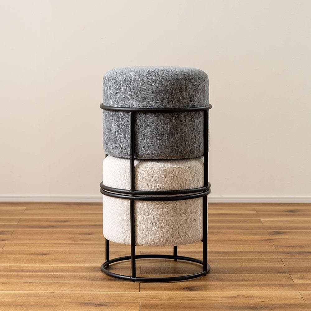 新品 送料込み スツール 椅子 1脚 スタッキング アイボリー