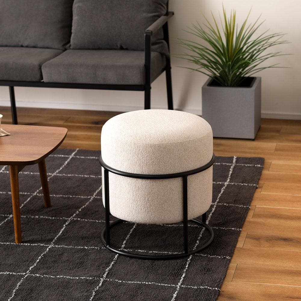 新品 送料込み スツール 椅子 1脚 スタッキング アイボリー