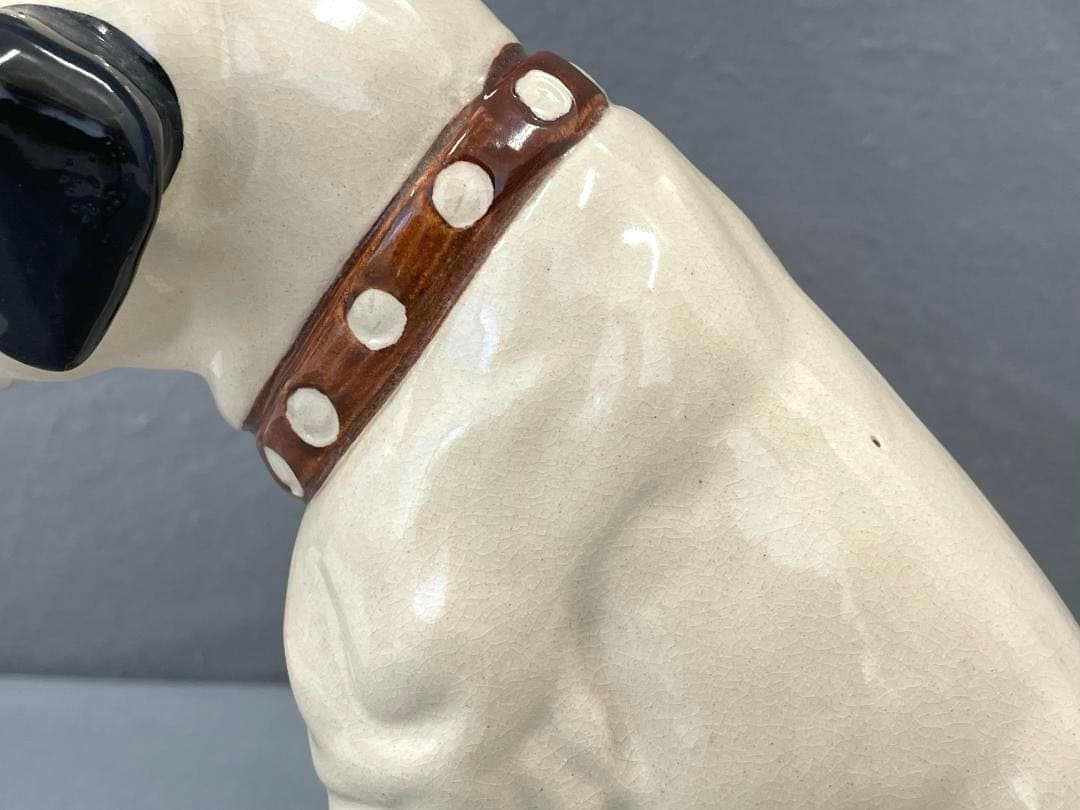 ビクター犬　ニッパーくん　陶器 ２体 25.5cm 16cm　メタル 1体