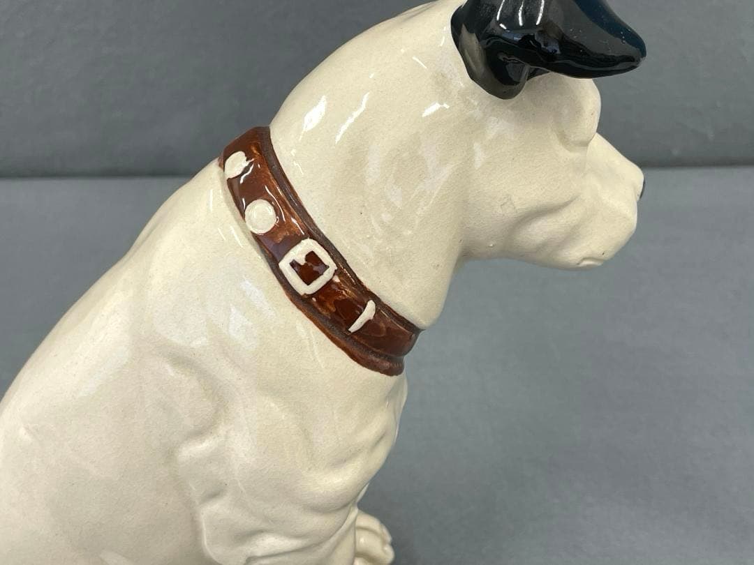 ビクター犬　ニッパーくん　陶器 ２体 25.5cm 16cm　メタル 1体