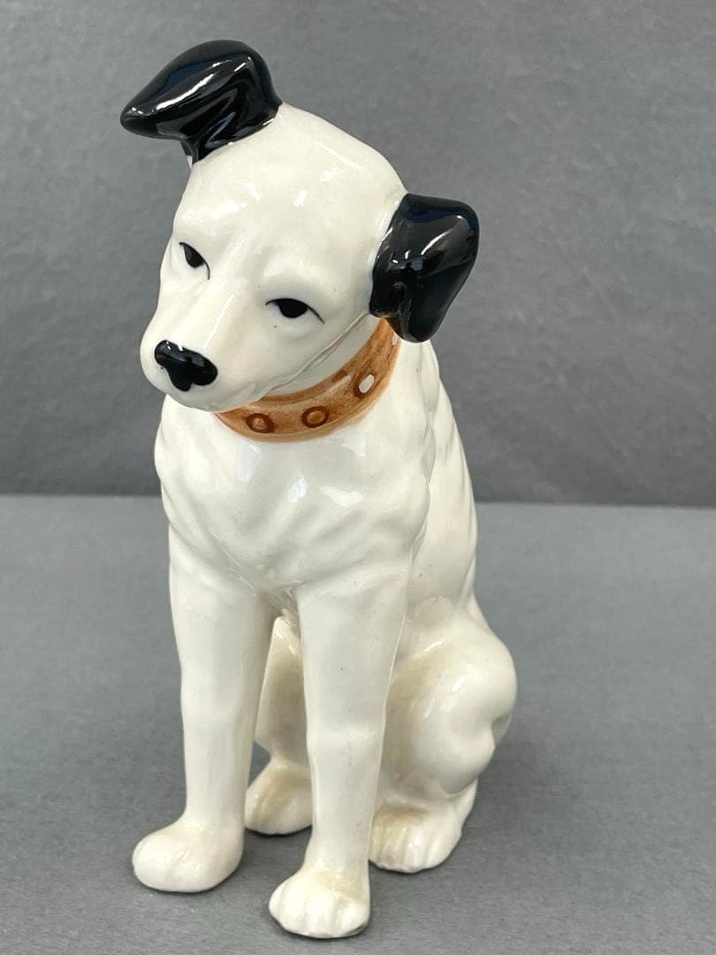 ビクター犬　ニッパーくん　陶器 ２体 25.5cm 16cm　メタル 1体
