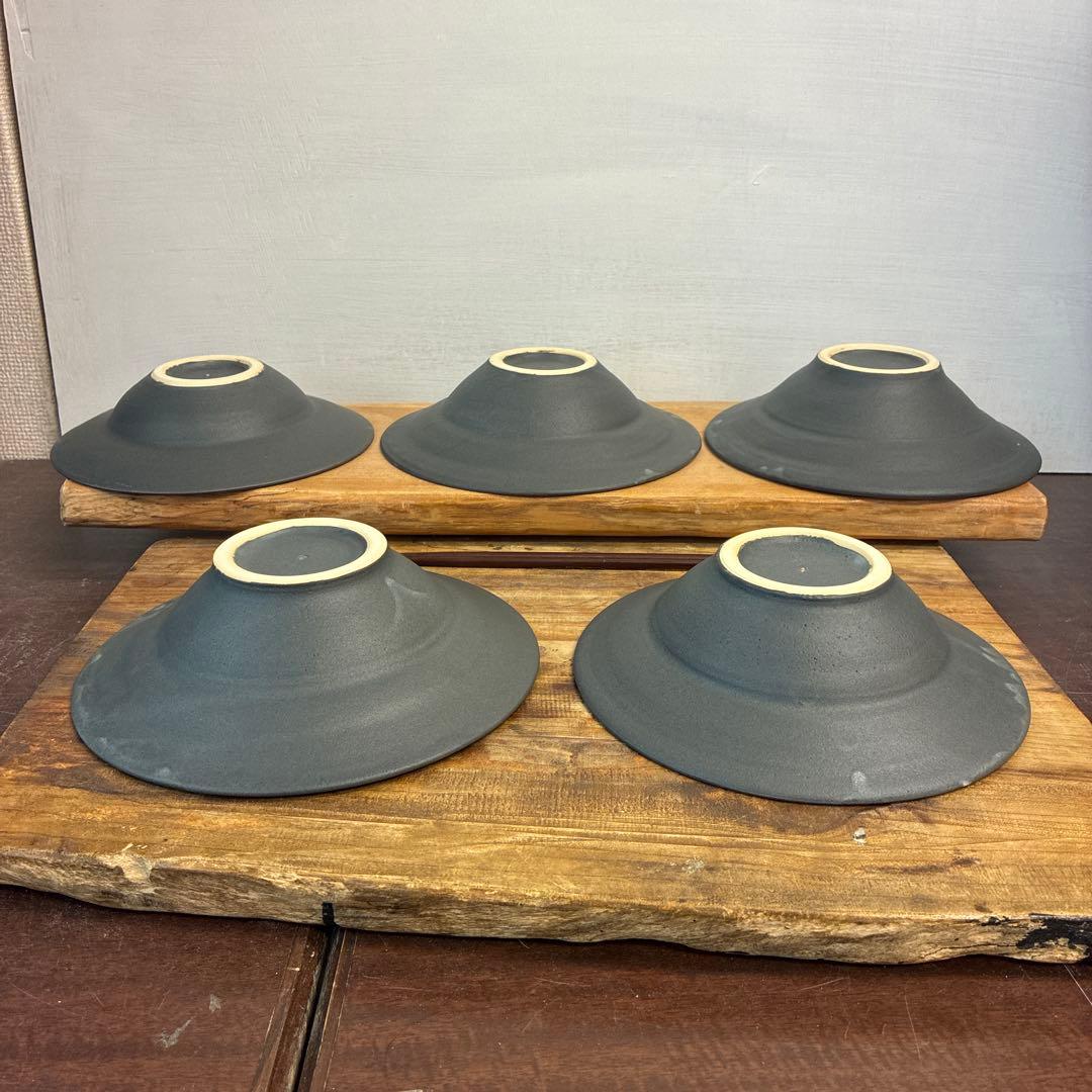 新品　陶器　陶芸作家　リム鉢5個 613