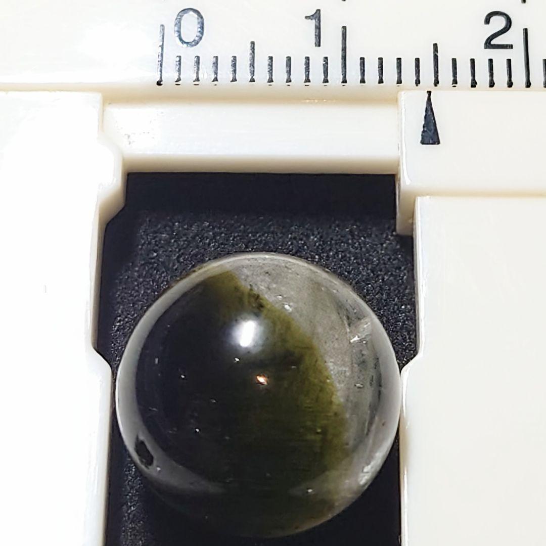 ★アクロアイト×グリーントルマリン 14.6ミリ珠 ビーズ(SA〜SA+)