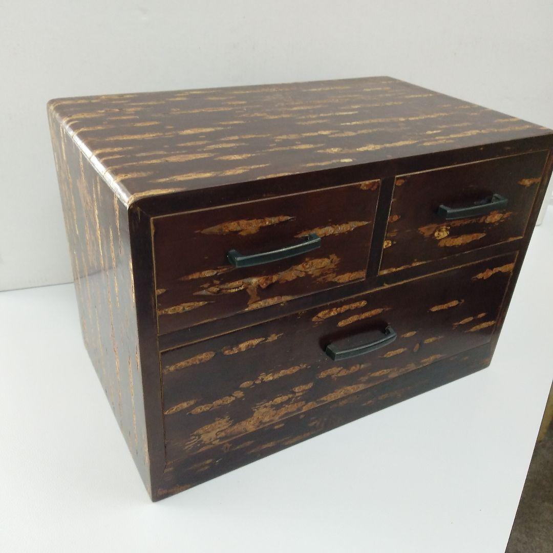 木製三つ引き出し収納ボックス 桜皮細工 小物入れ - メルカリ