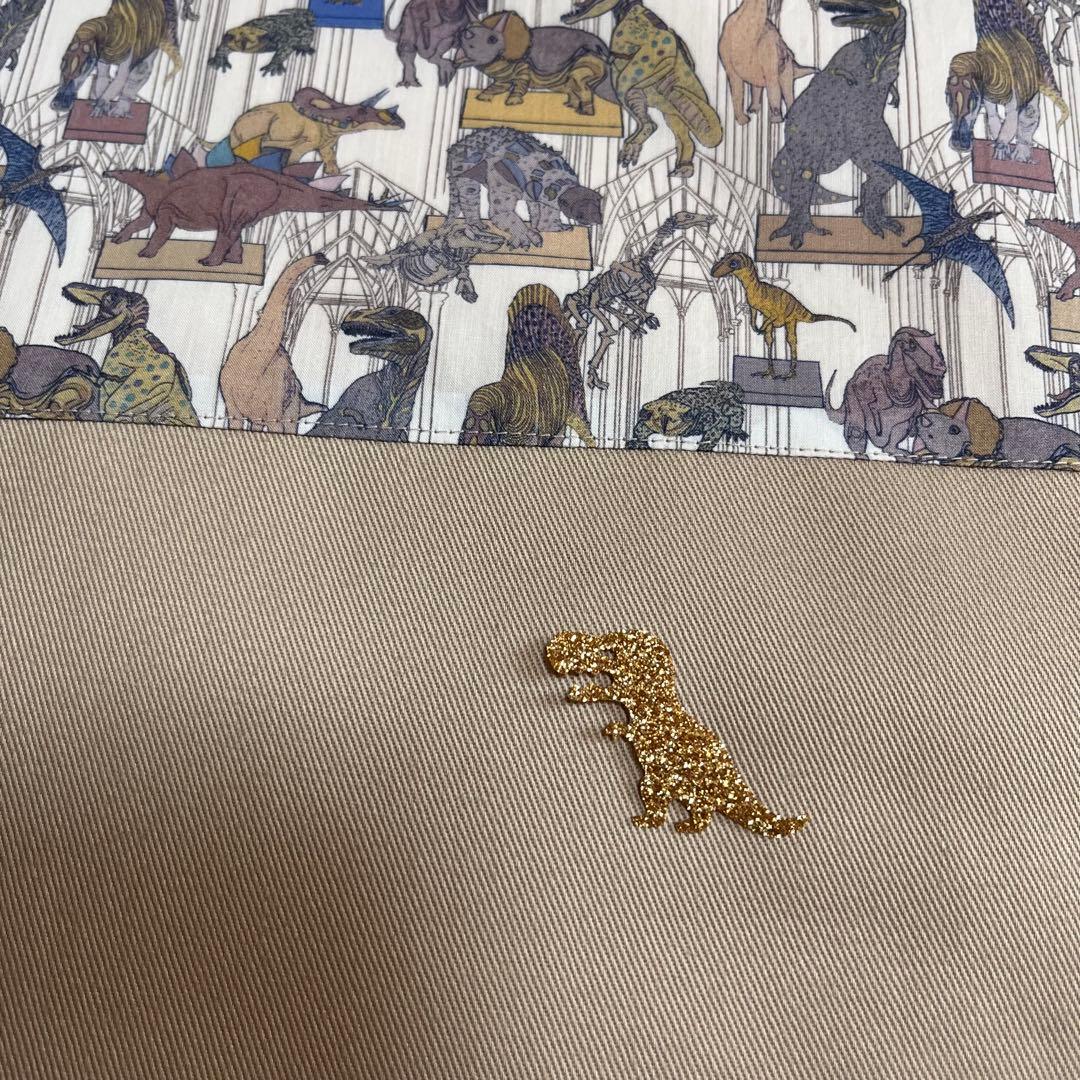 絵本袋　体操服入れ　上靴入れ　3点　リバティ　クラウスロアーズアンドダイナソーズ