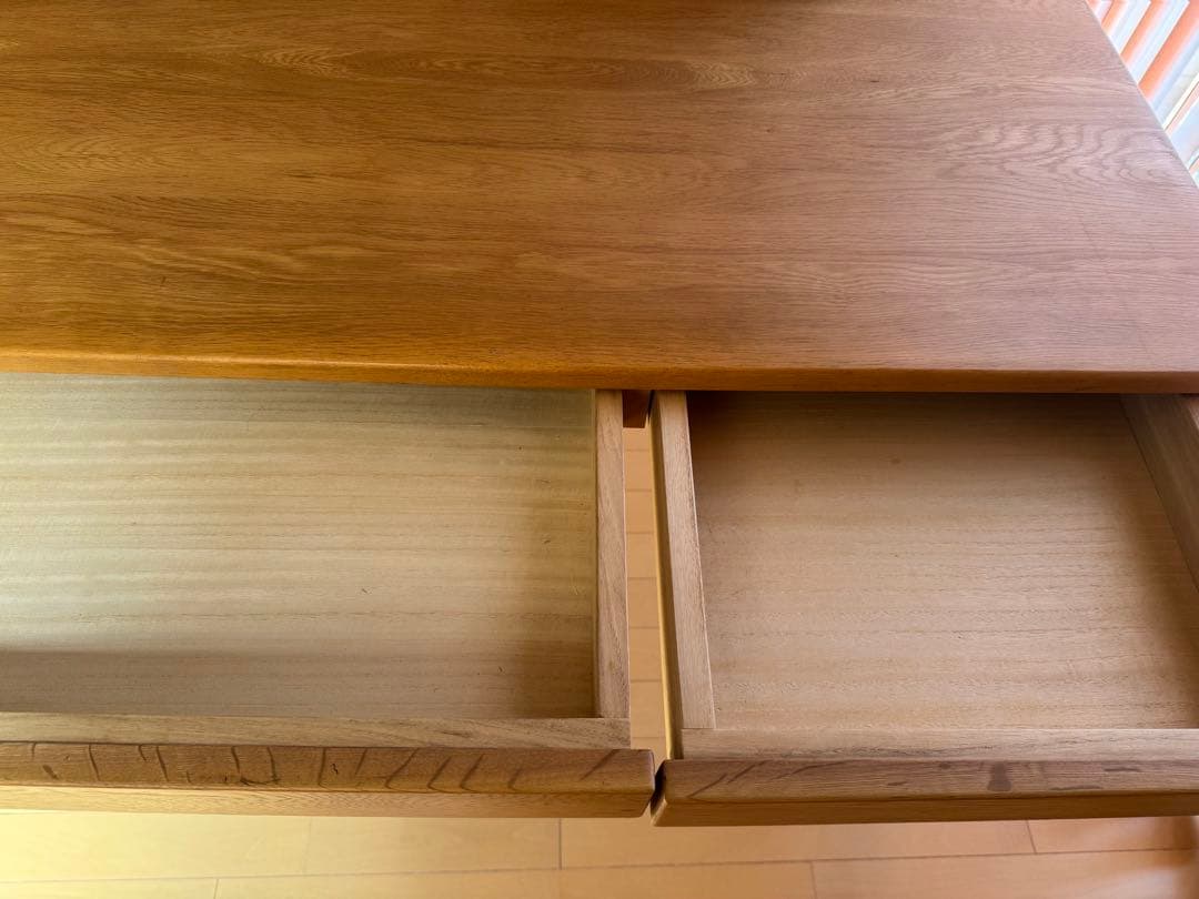 浜本工芸木製 二点セットデスク 引き出し付き もう一点送料の為、別つ販売
