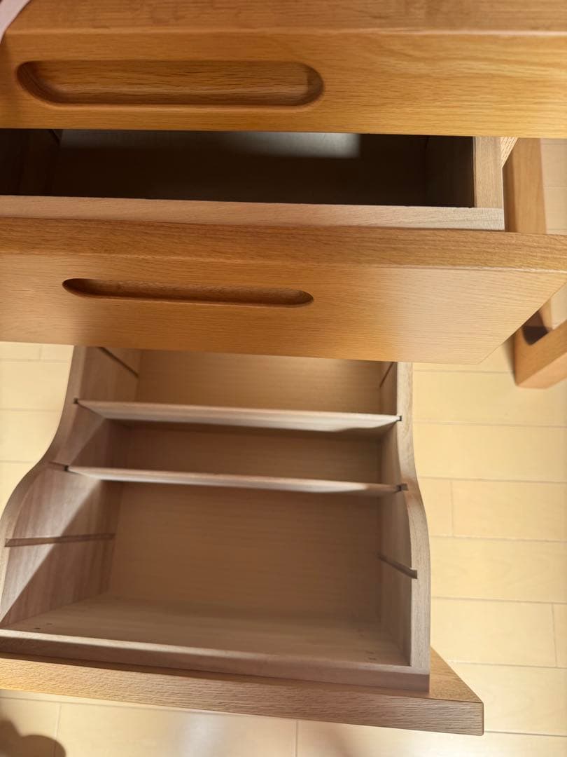 浜本工芸木製 二点セットデスク 引き出し付き もう一点送料の為、別つ販売