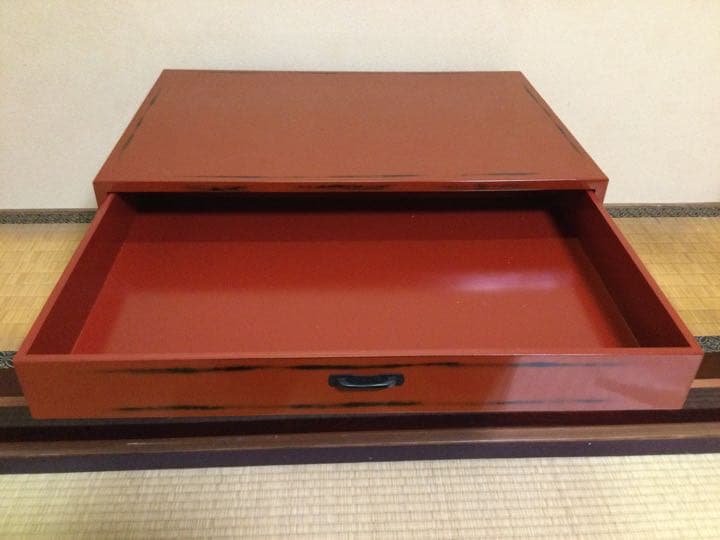 和歌山 紀州塗 根来塗箪笥 うるし塗装 中質繊維板 M