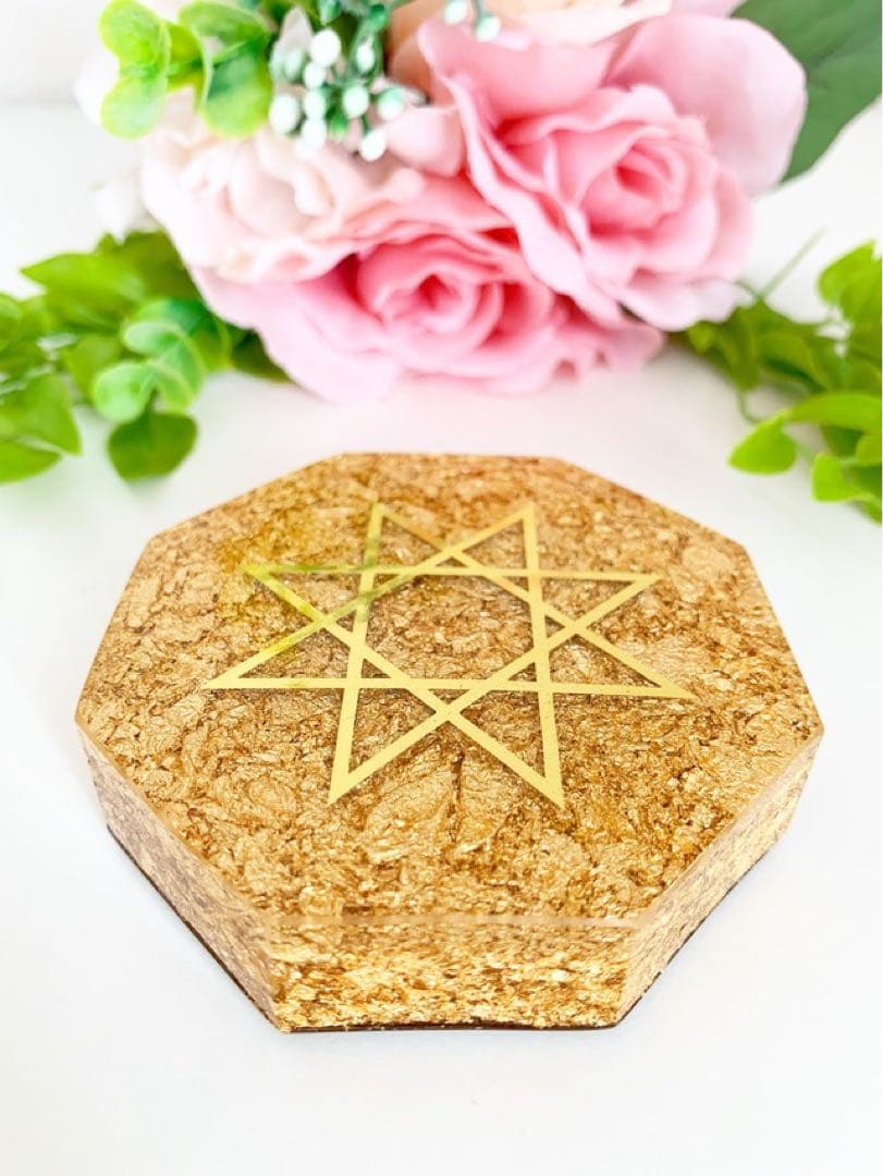 【オルゴナイト】八角プレート型オルゴナイト（8cm）