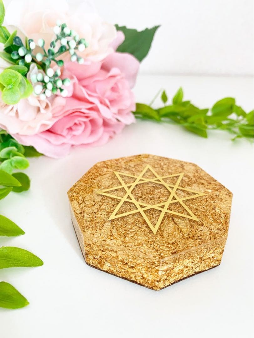 【オルゴナイト】八角プレート型オルゴナイト（8cm）