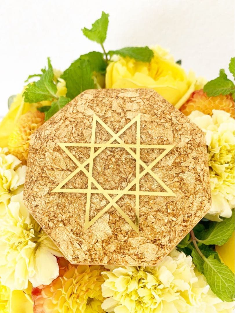 【オルゴナイト】八角プレート型オルゴナイト（8cm）