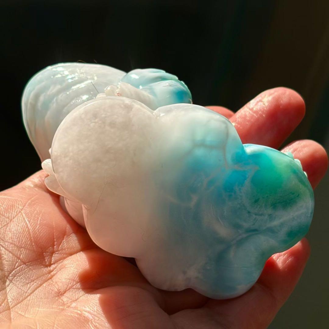 天然無処理　ラリマー 金蟾