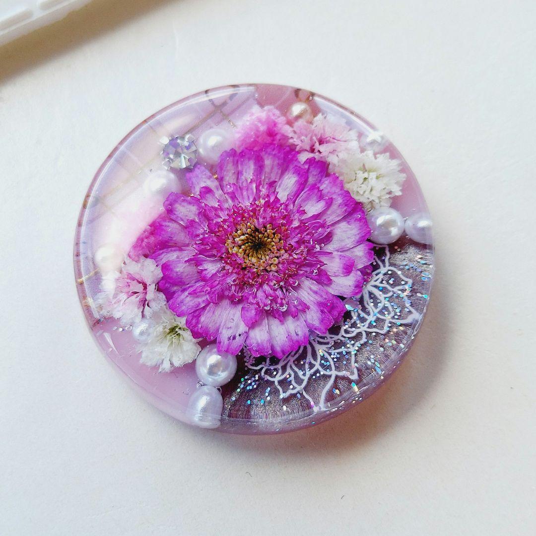 【1702】レジン　マトリカリア　ヘアゴム　ポニーフック　ブロ―チ　ハンドメイド