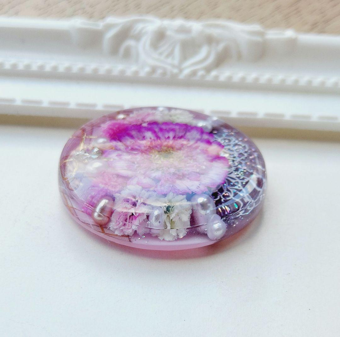 【1702】レジン　マトリカリア　ヘアゴム　ポニーフック　ブロ―チ　ハンドメイド