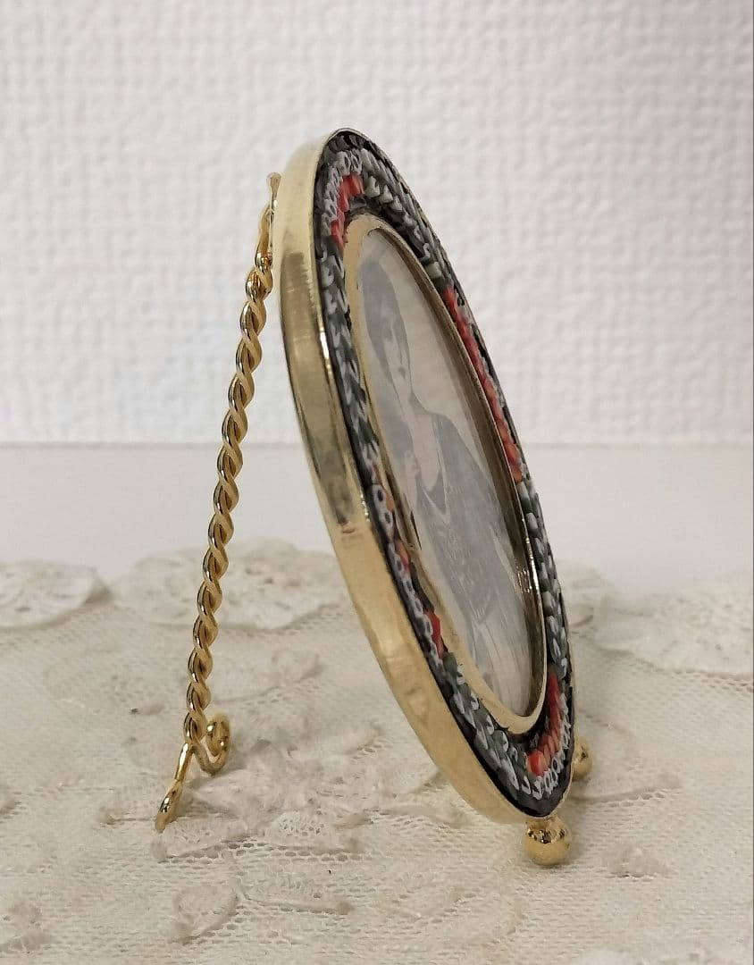 ITALY製 マイクロモザイク フォトフレーム 写真たて オーバルと他3点