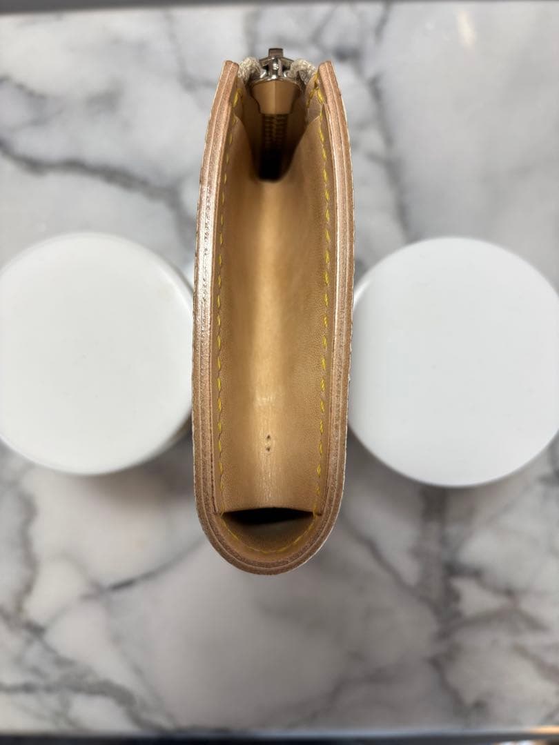 パイソン革L字ファスナーウォレット(イエロー)