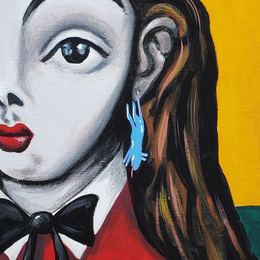 模写】◇金子國義 『猫の帽子』油彩 F6号 金子国義◇検）松本零士 高塚