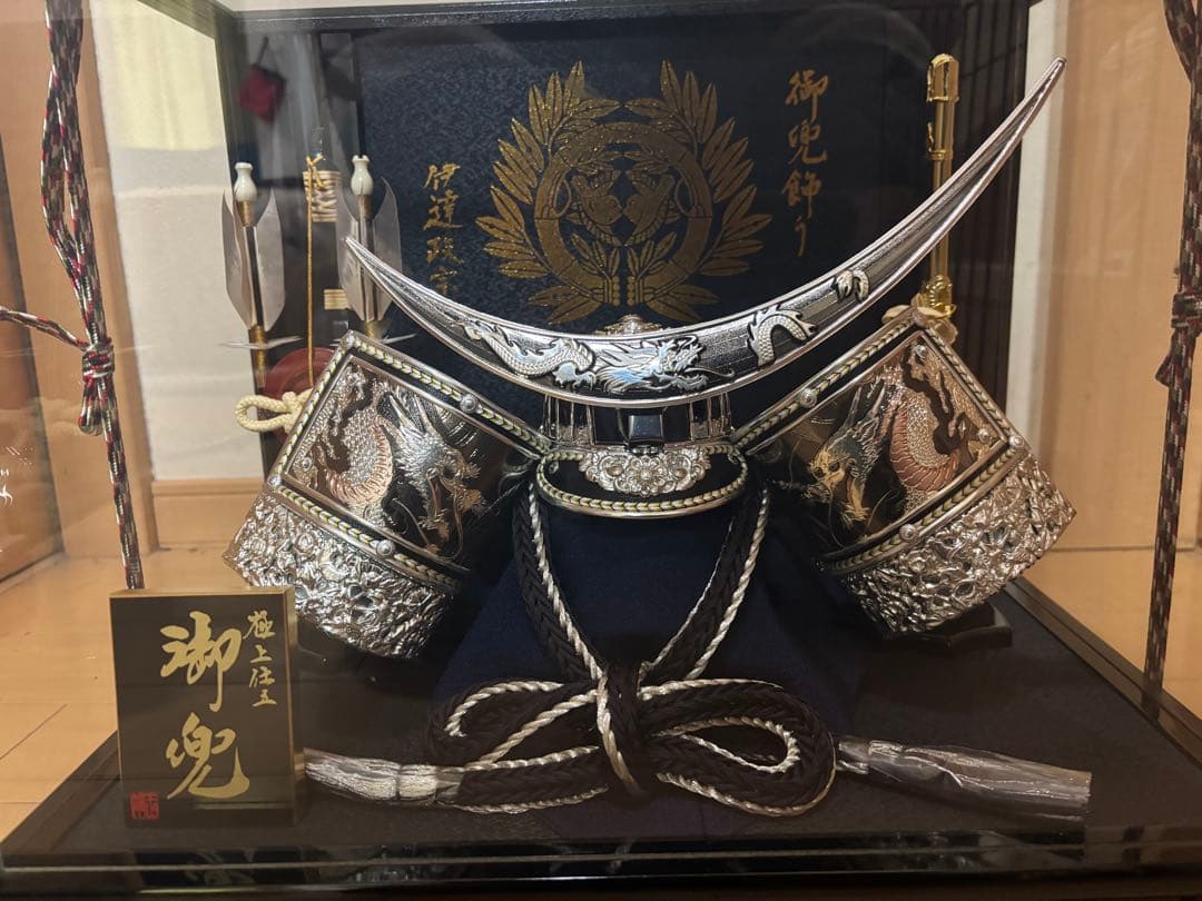 五月人形 名将　伊達政宗　ガラスケース付き